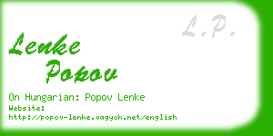 lenke popov business card